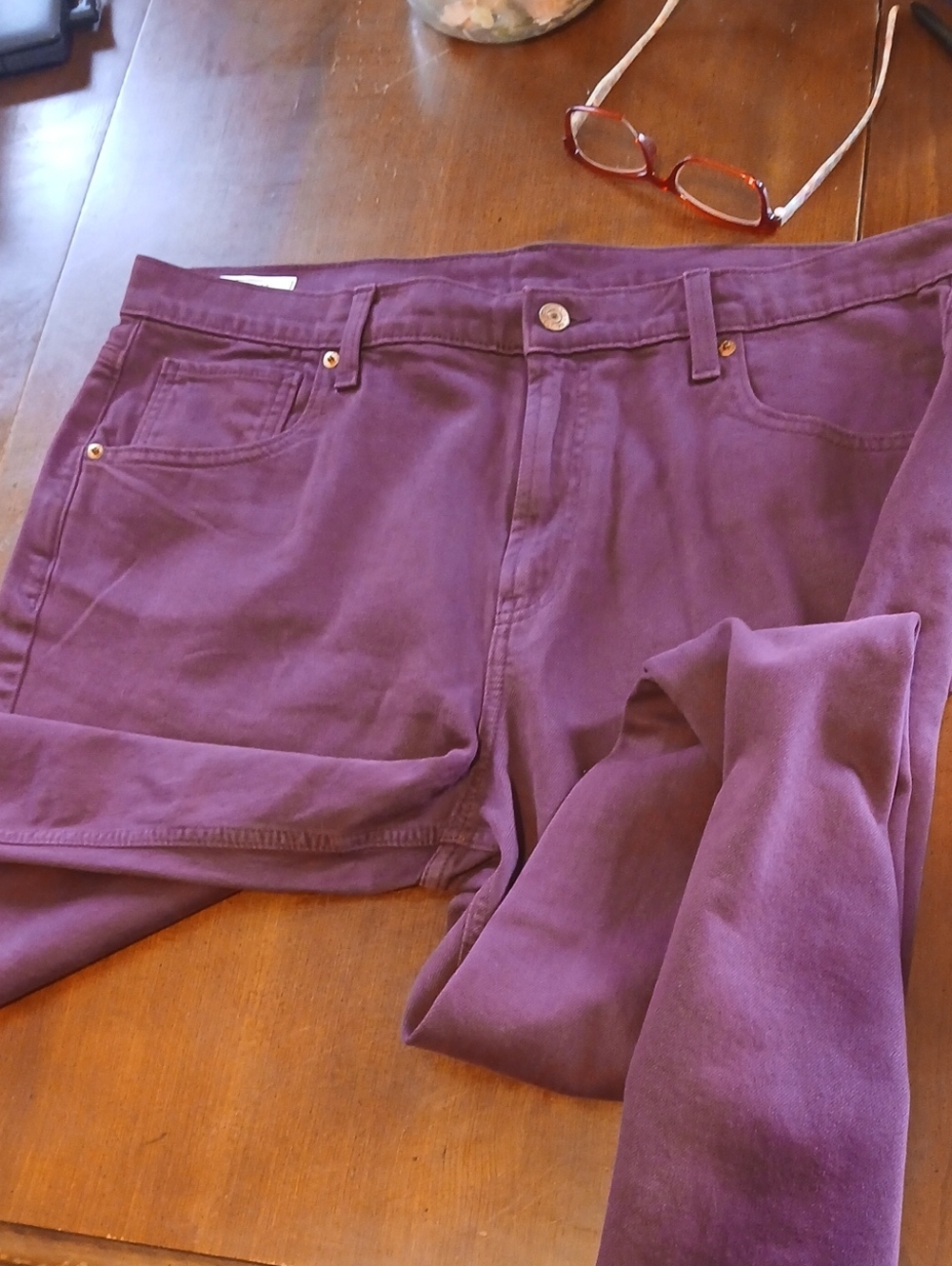 EUC Gap 90s Loose Mid Rise Garment- Dyed Purple